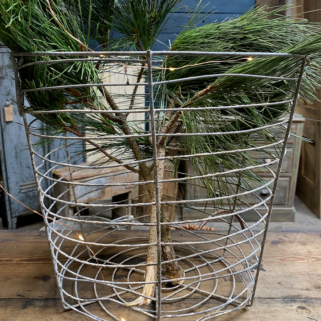Large Vintage Wire Basket