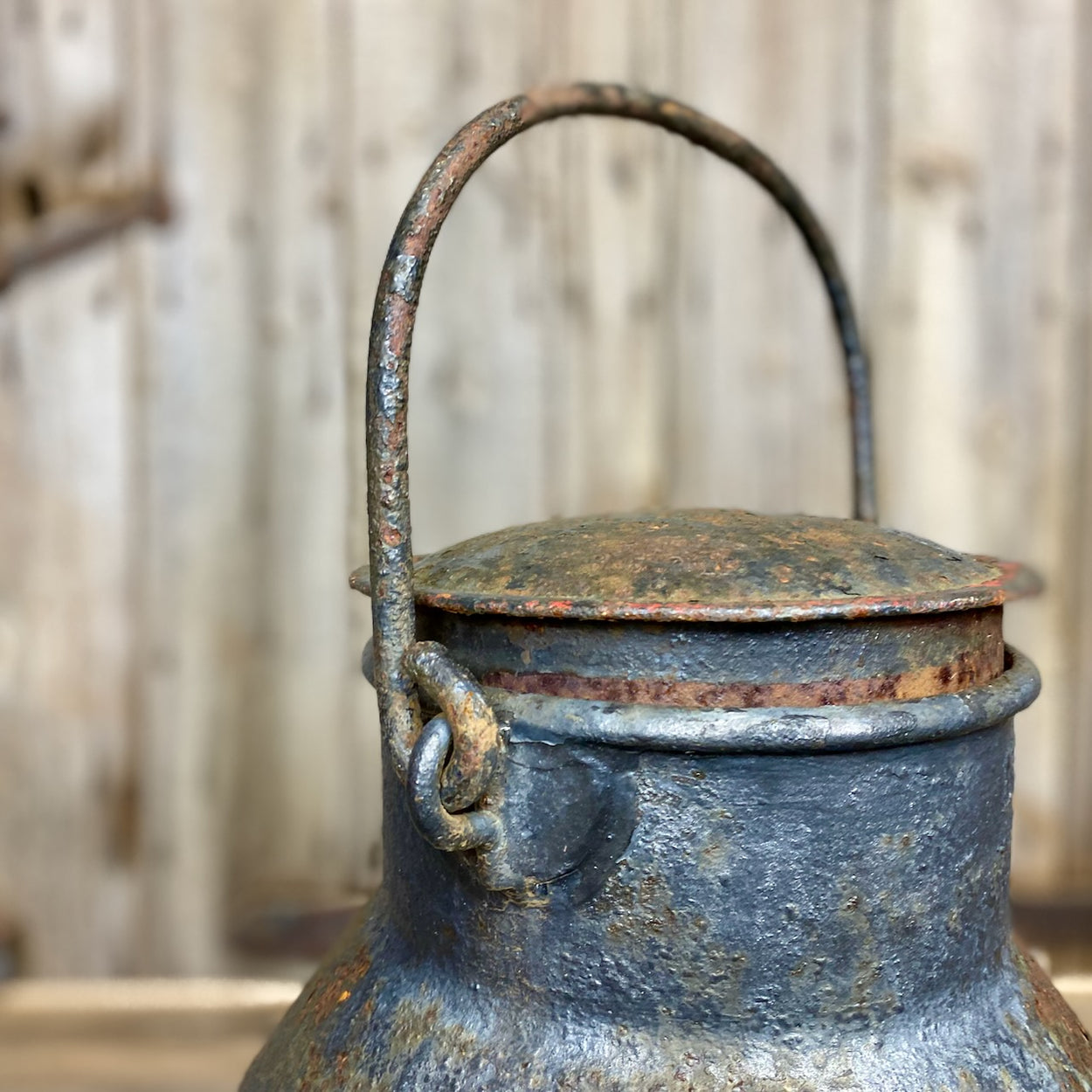 Vintage Black Milk Churn