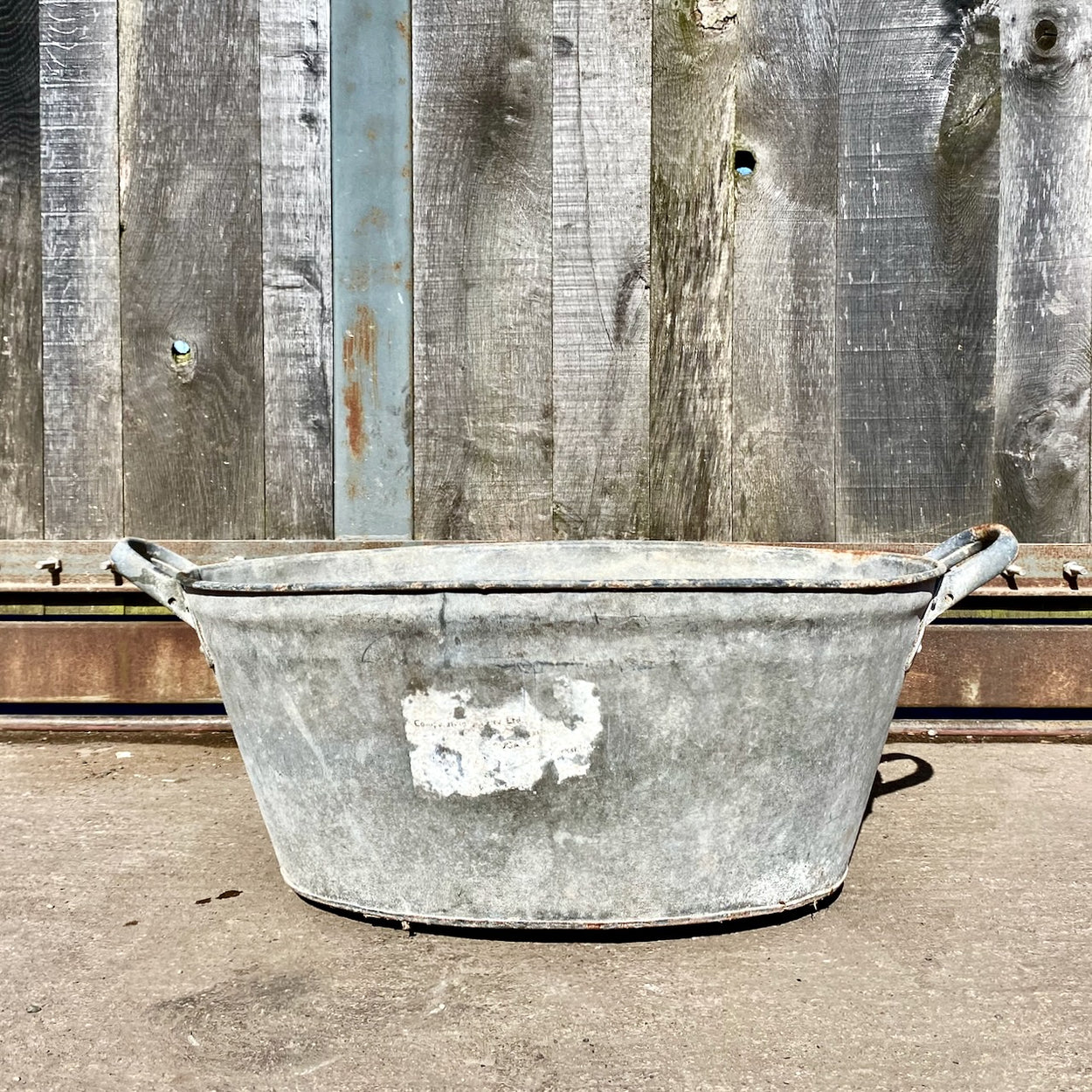 Oval Galvanised Bath/Planter