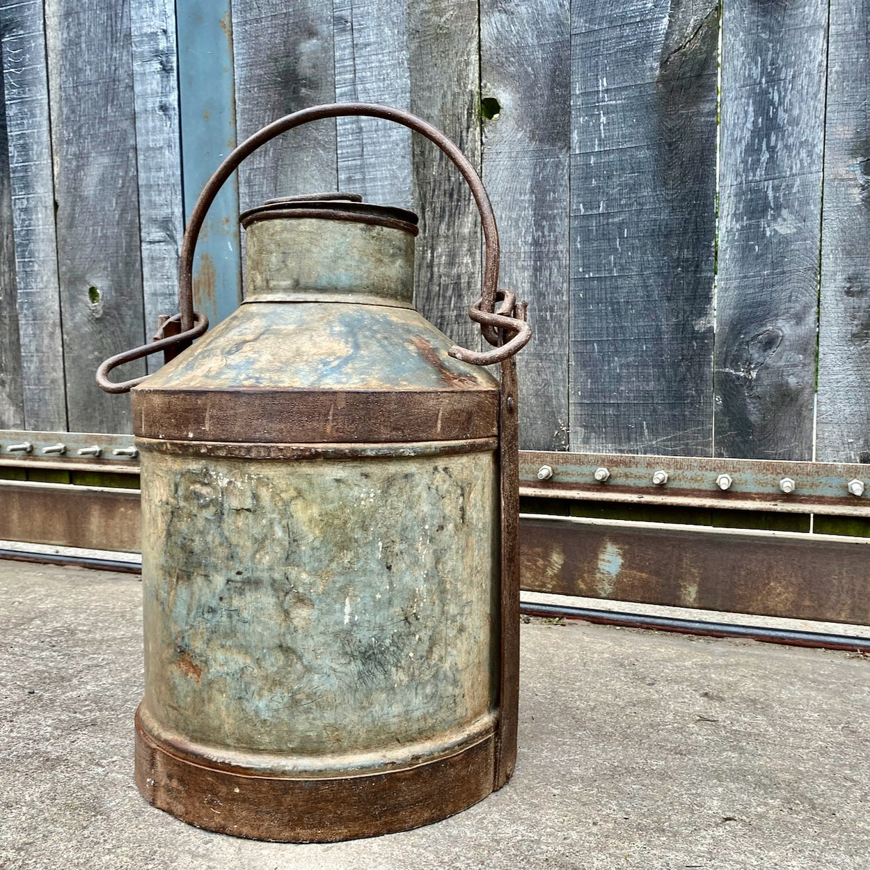 Rustic Aluminium Milk Churn