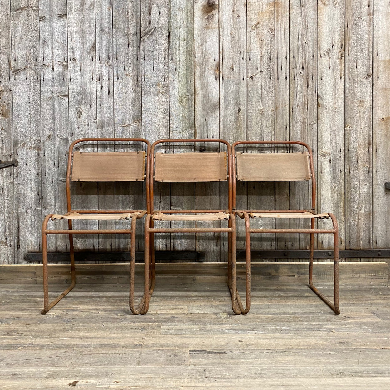 Vintage Tubular Stacking Chairs