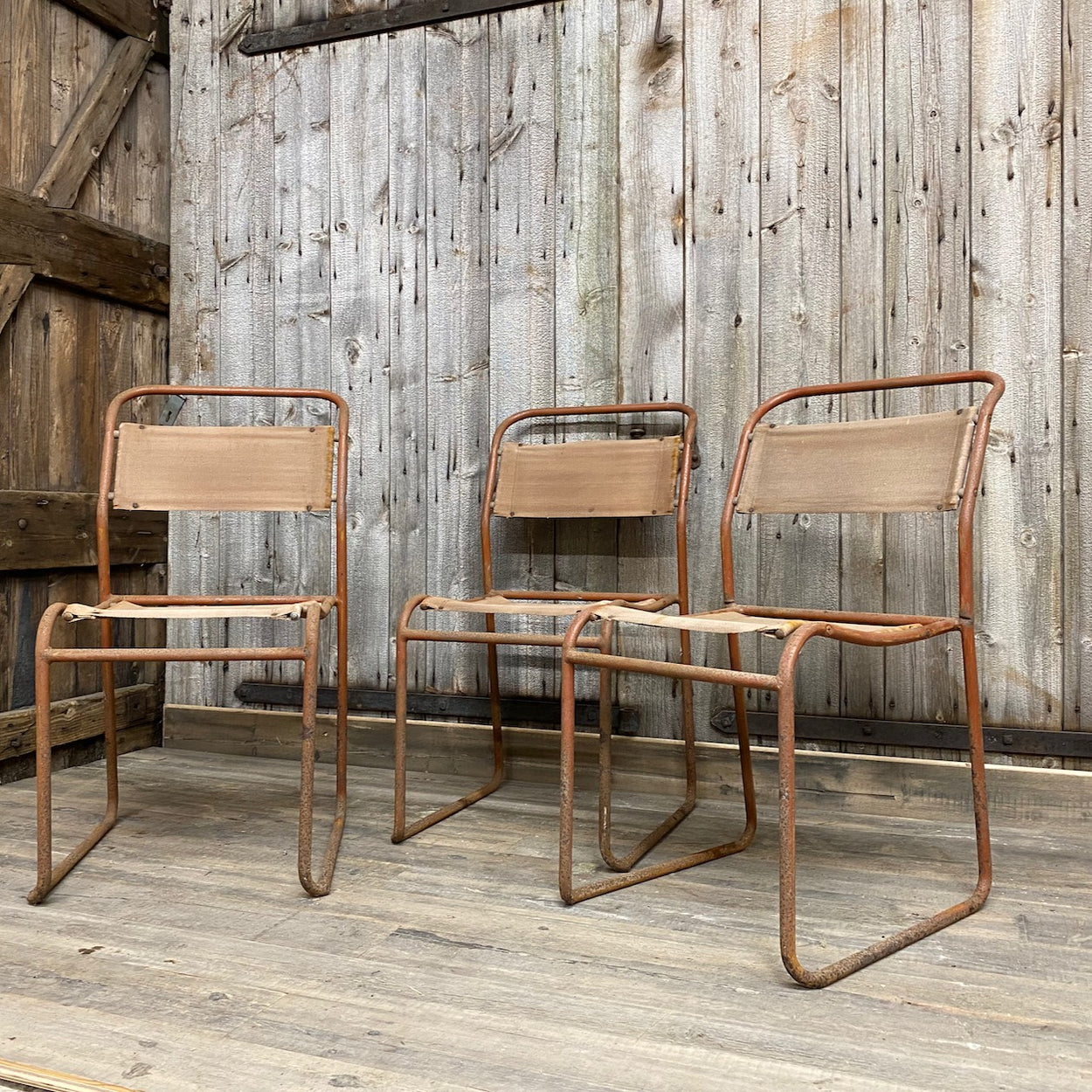 Vintage Tubular Stacking Chairs