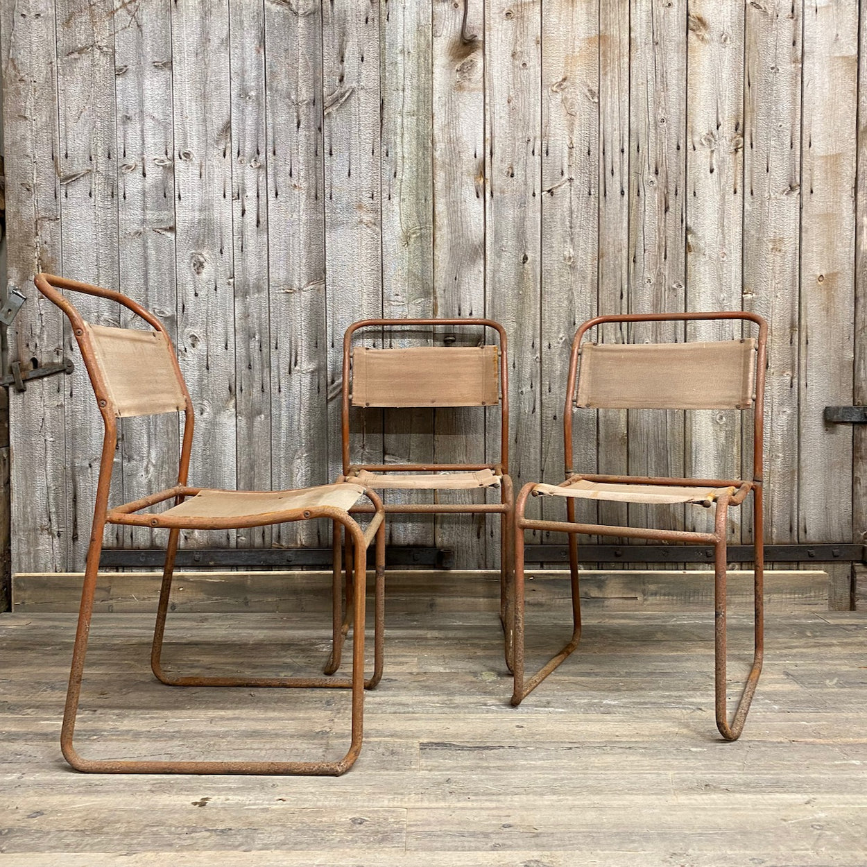 Vintage Tubular Stacking Chairs