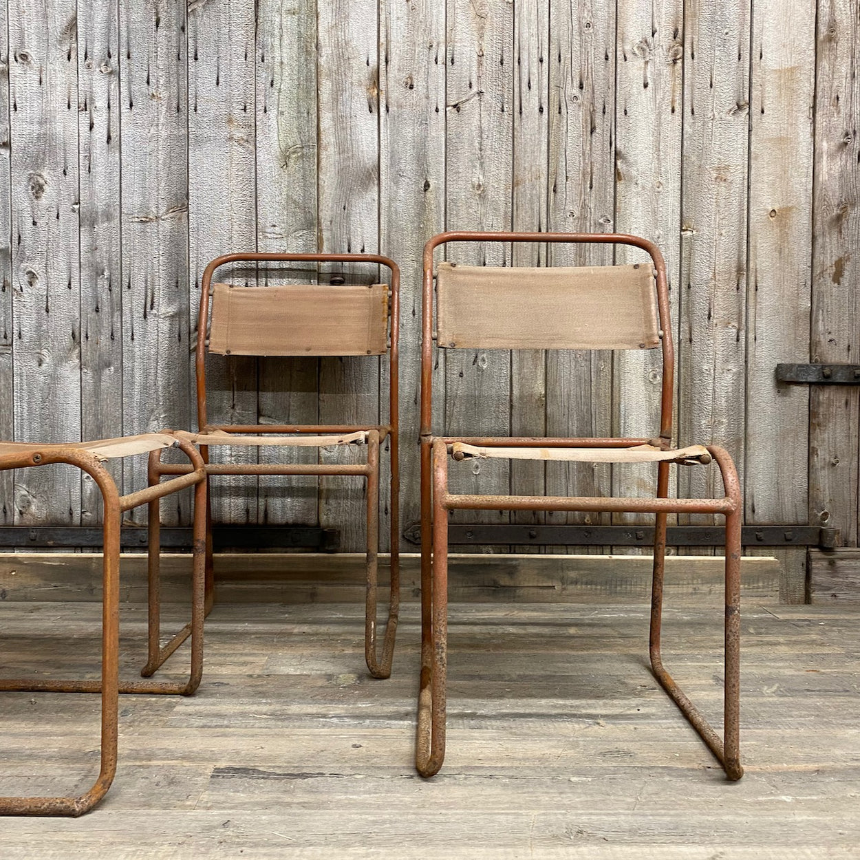 Vintage Tubular Stacking Chairs