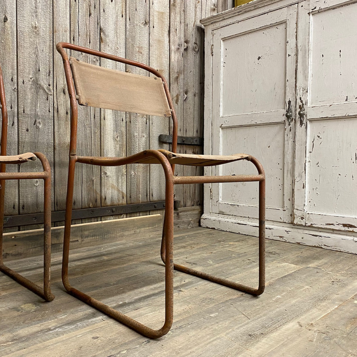 Vintage Tubular Stacking Chairs