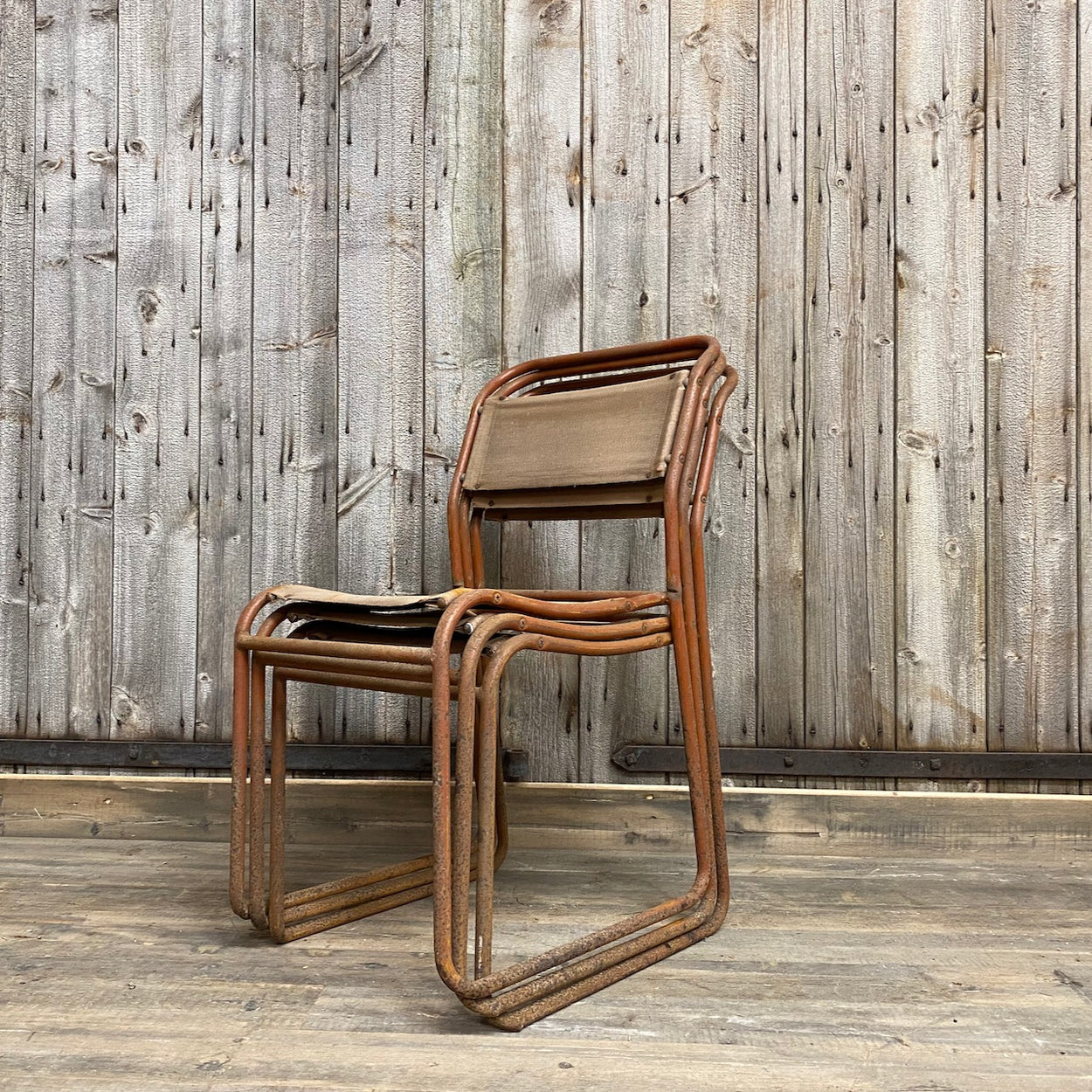 Vintage Tubular Stacking Chairs