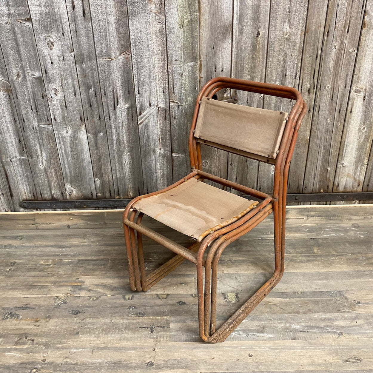 Vintage Tubular Stacking Chairs