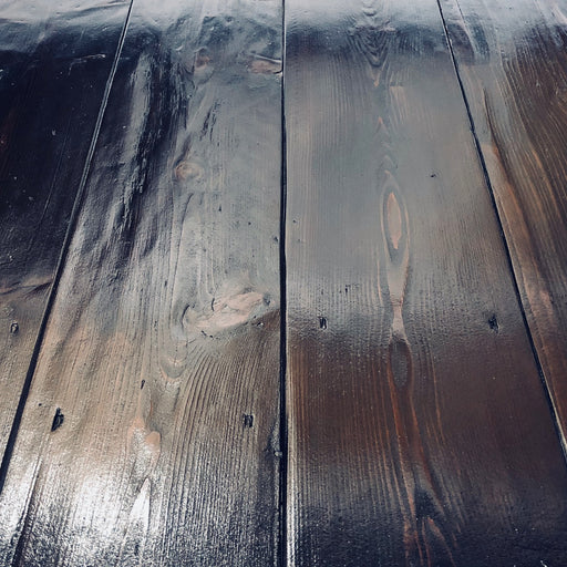 reclaimed pine floorboards