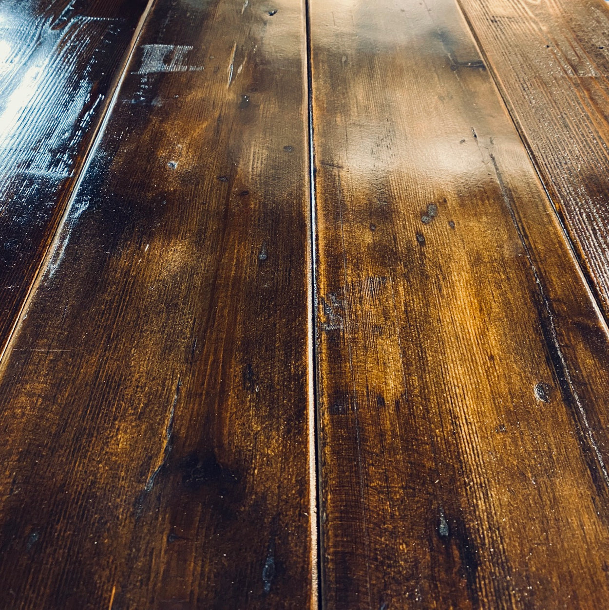 Reclaimed Engine Shed Dark Floorboards