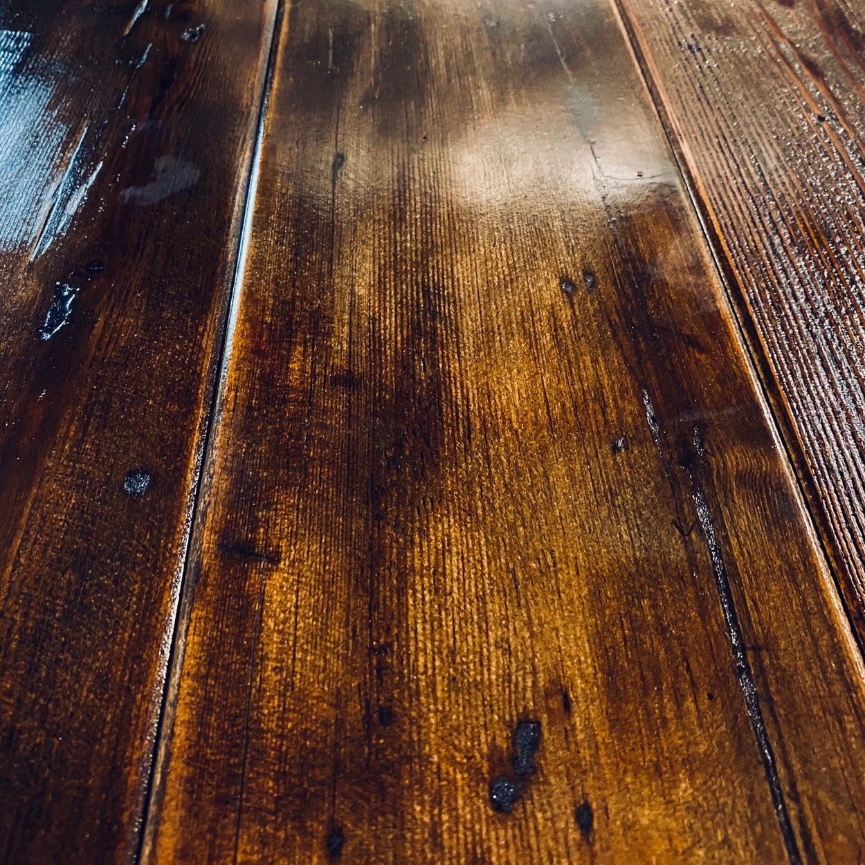 Reclaimed Engine Shed Dark Floorboards