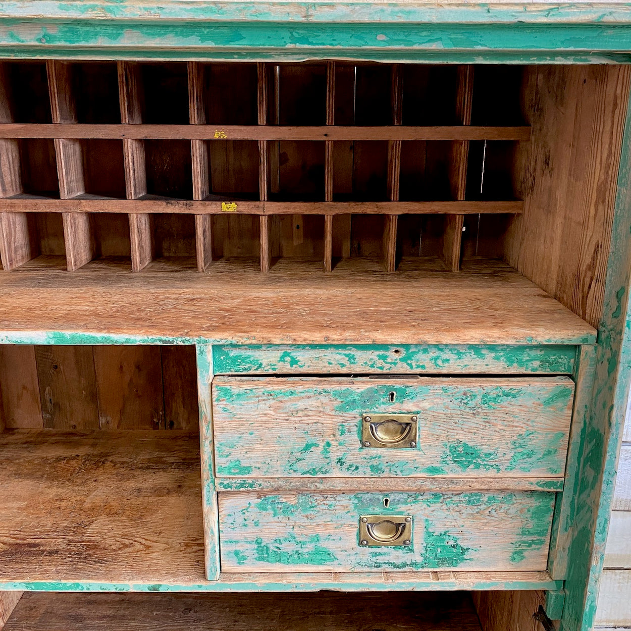 Vintage Industrial Pine Cupboard