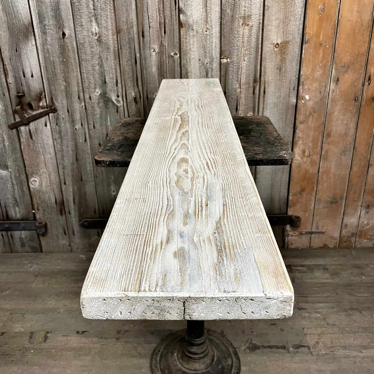 Reclaimed White Washed Pine Scaffold Board Shelf