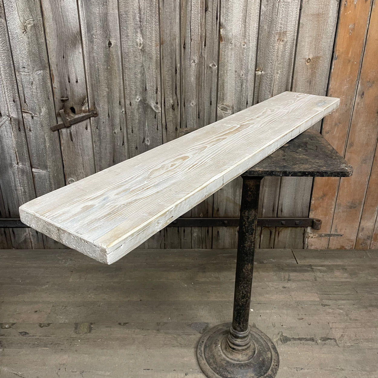 Reclaimed White Washed Pine Scaffold Board Shelf