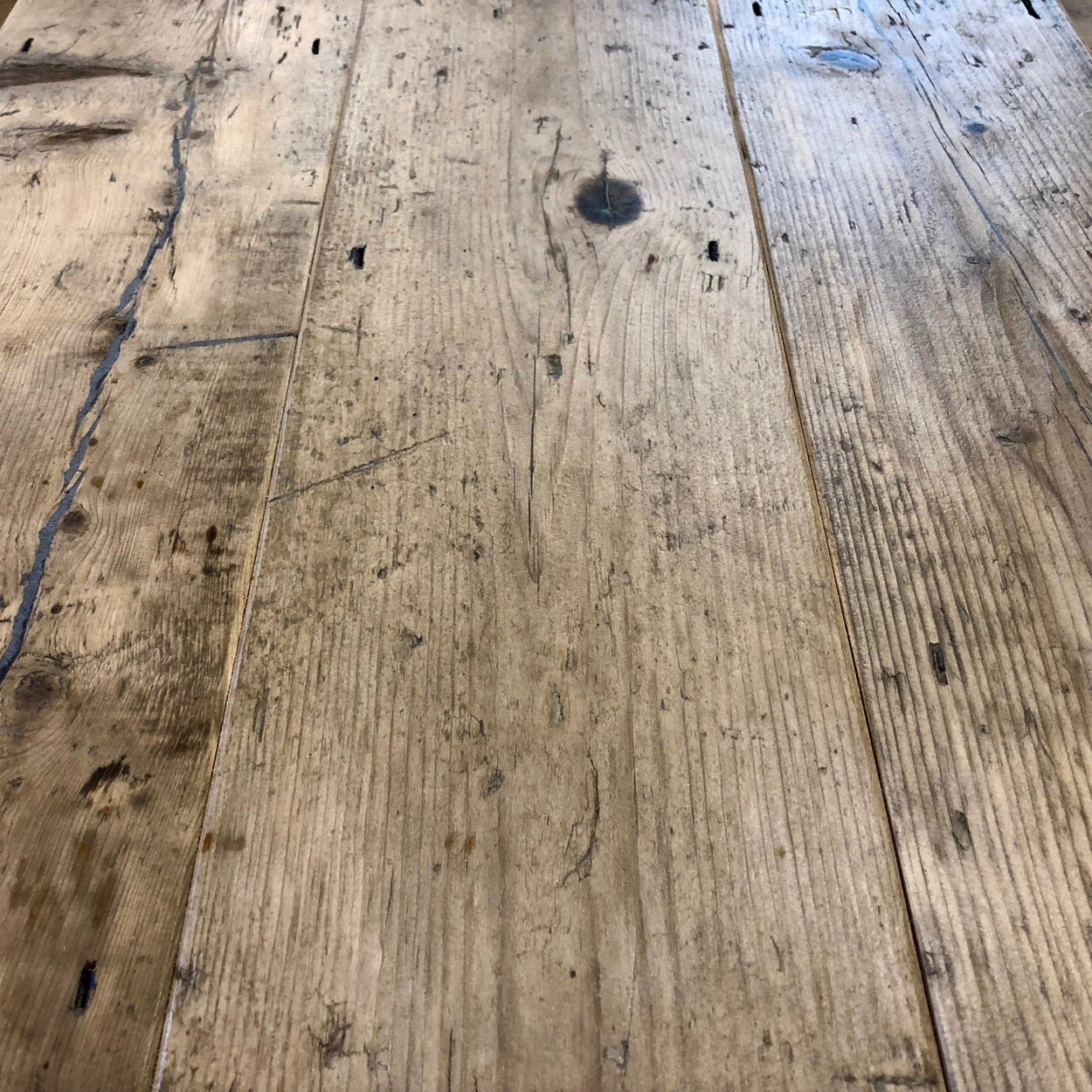 reclaimed pine floorboards