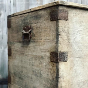 Large Vintage Wooden Grain Chest