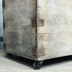 Large Vintage Wooden Grain Chest