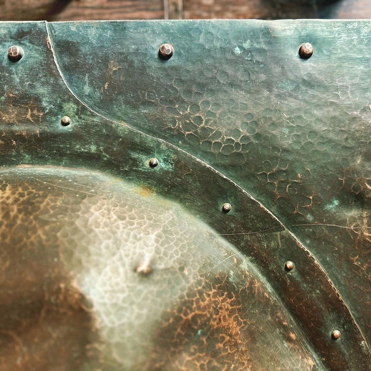 Antique Copper Top Fire Surround