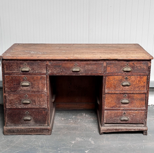 Antique Pedestal Writing Desk