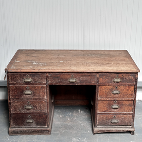 Antique Pedestal Writing Desk