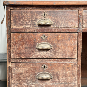 Antique Pedestal Writing Desk