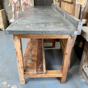 Reclaimed Zinc Top Bench/Table