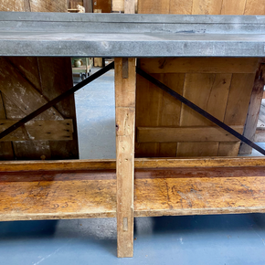 Reclaimed Zinc Top Bench/Table