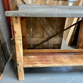 Reclaimed Zinc Top Bench/Table