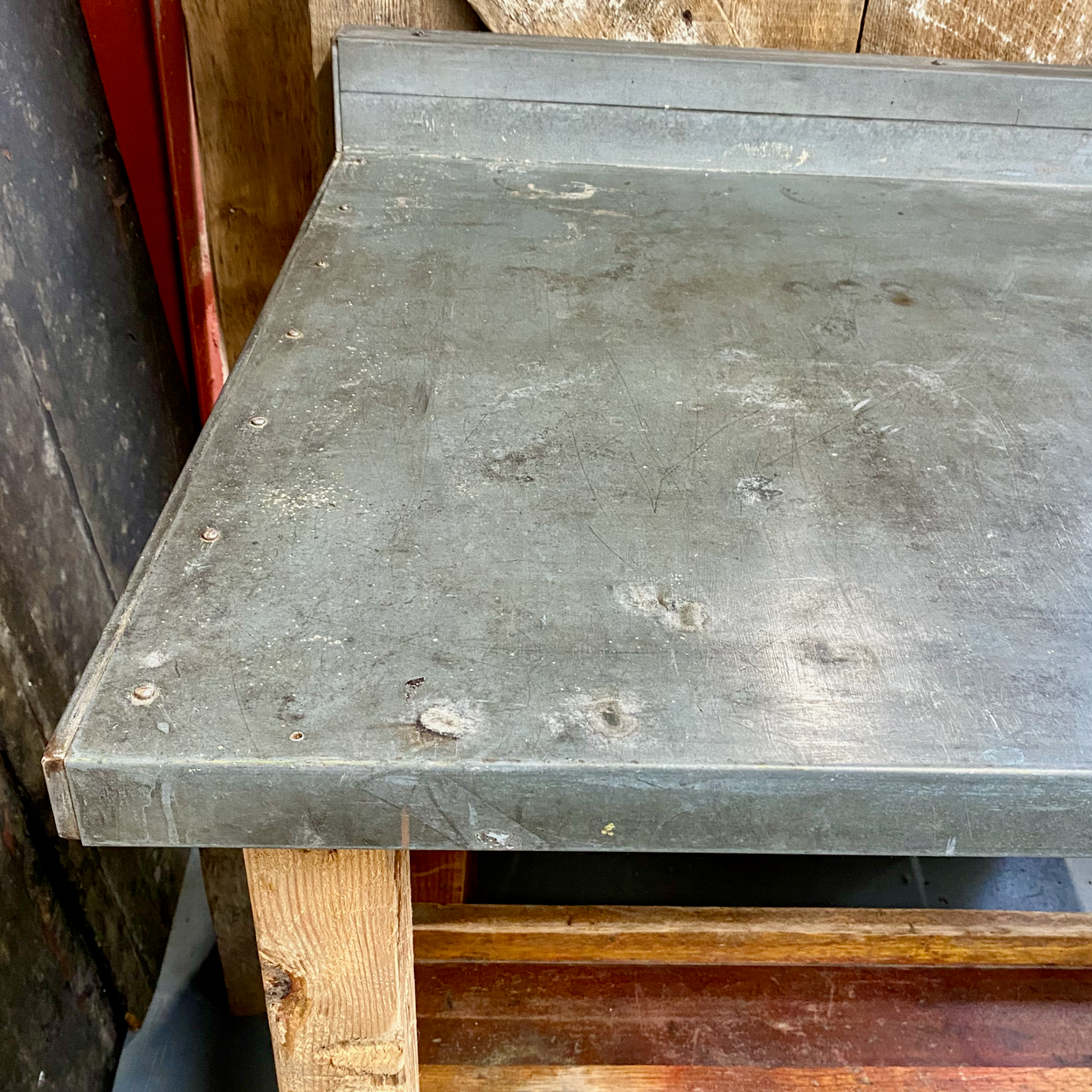 Reclaimed Zinc Top Bench/Table