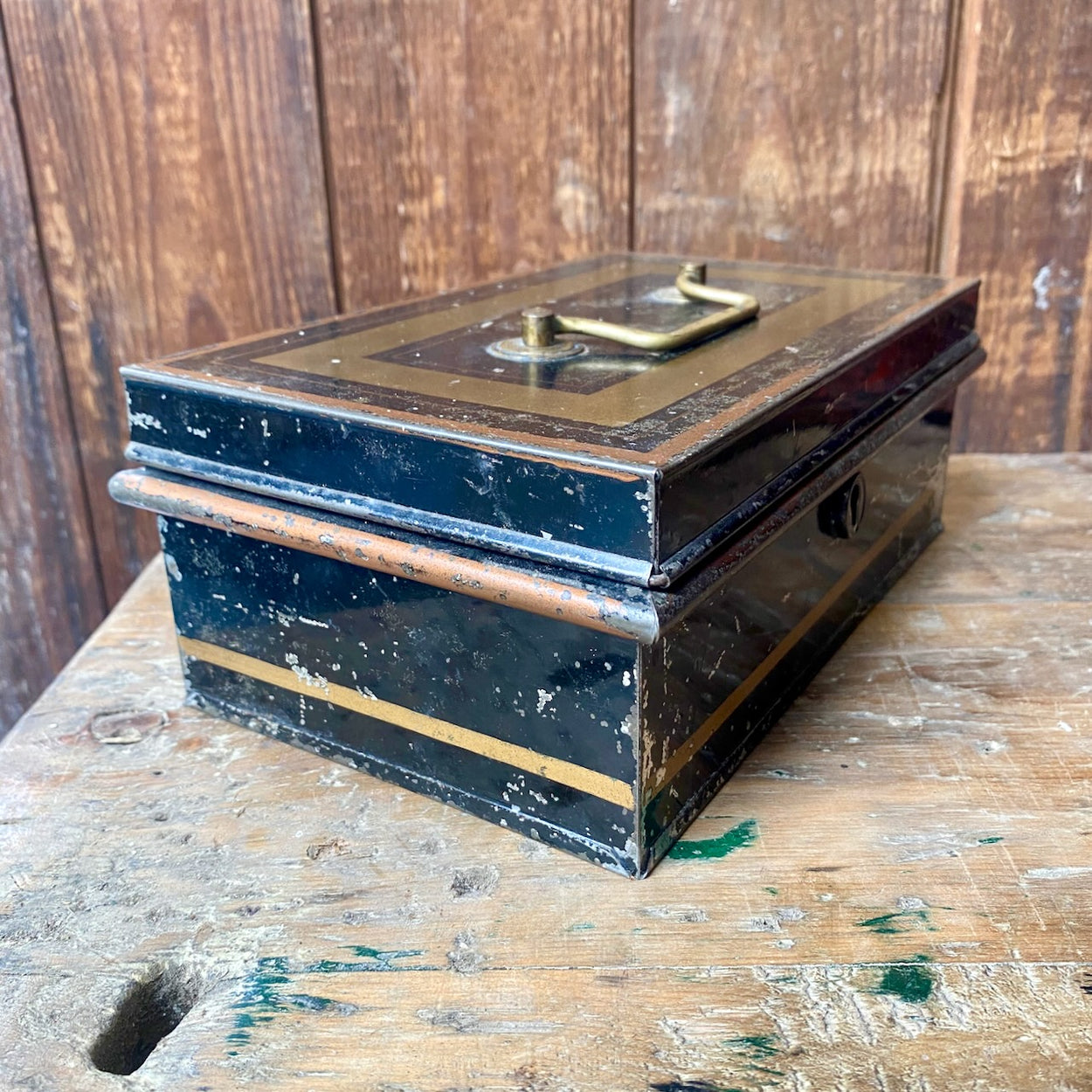 Antique Victorian Cash Tin