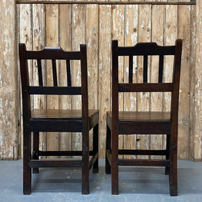 Pair Of 18th Century Country House Oak Chairs