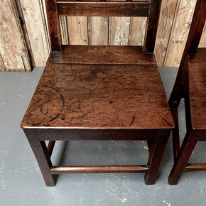 Pair Of 18th Century Country House Oak Chairs
