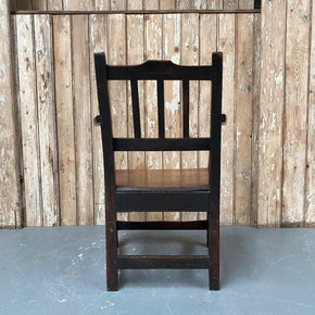 18th Century Country House Oak Carver Chair