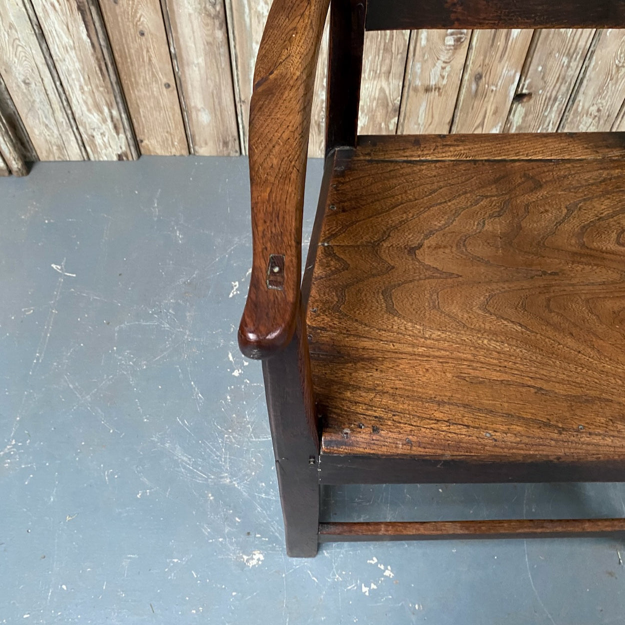 18th Century Country House Oak Carver Chair