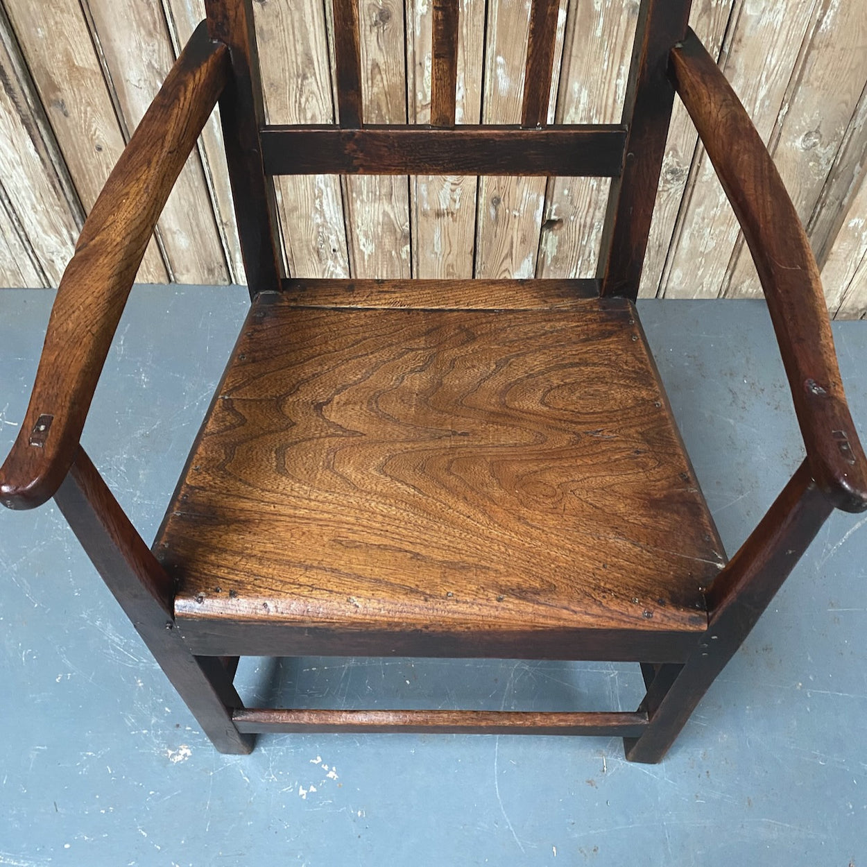 18th Century Country House Oak Carver Chair