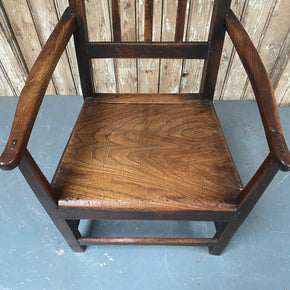 18th Century Country House Oak Carver Chair