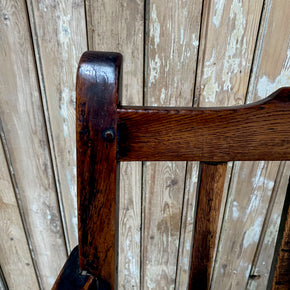 18th Century Country House Oak Carver Chair