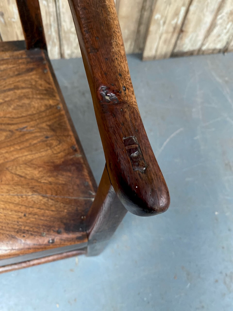 18th Century Country House Oak Carver Chair