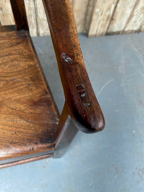 18th Century Country House Oak Carver Chair