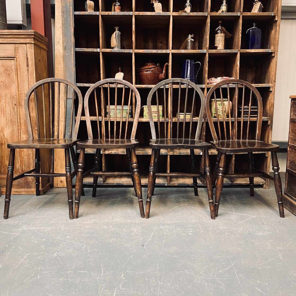 Vintage Ercol Windsor Chairs - Set of Four