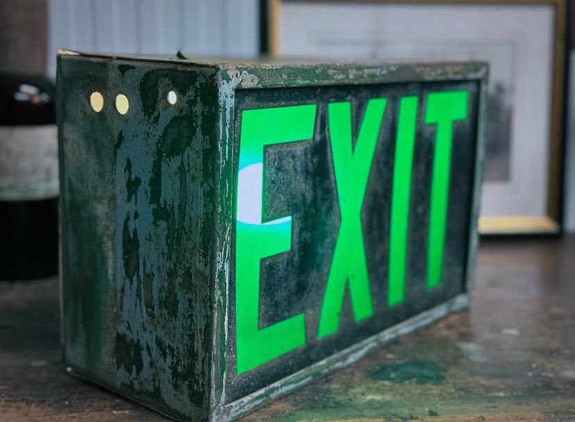 Vintage Exit Lamp