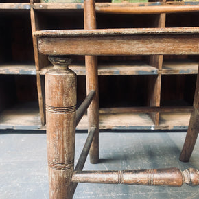 A circa 1880 Spindle Back Chair with Solid Seat