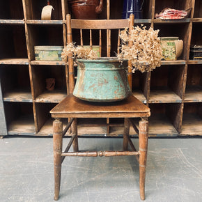 A circa 1880 Spindle Back Chair with Solid Seat