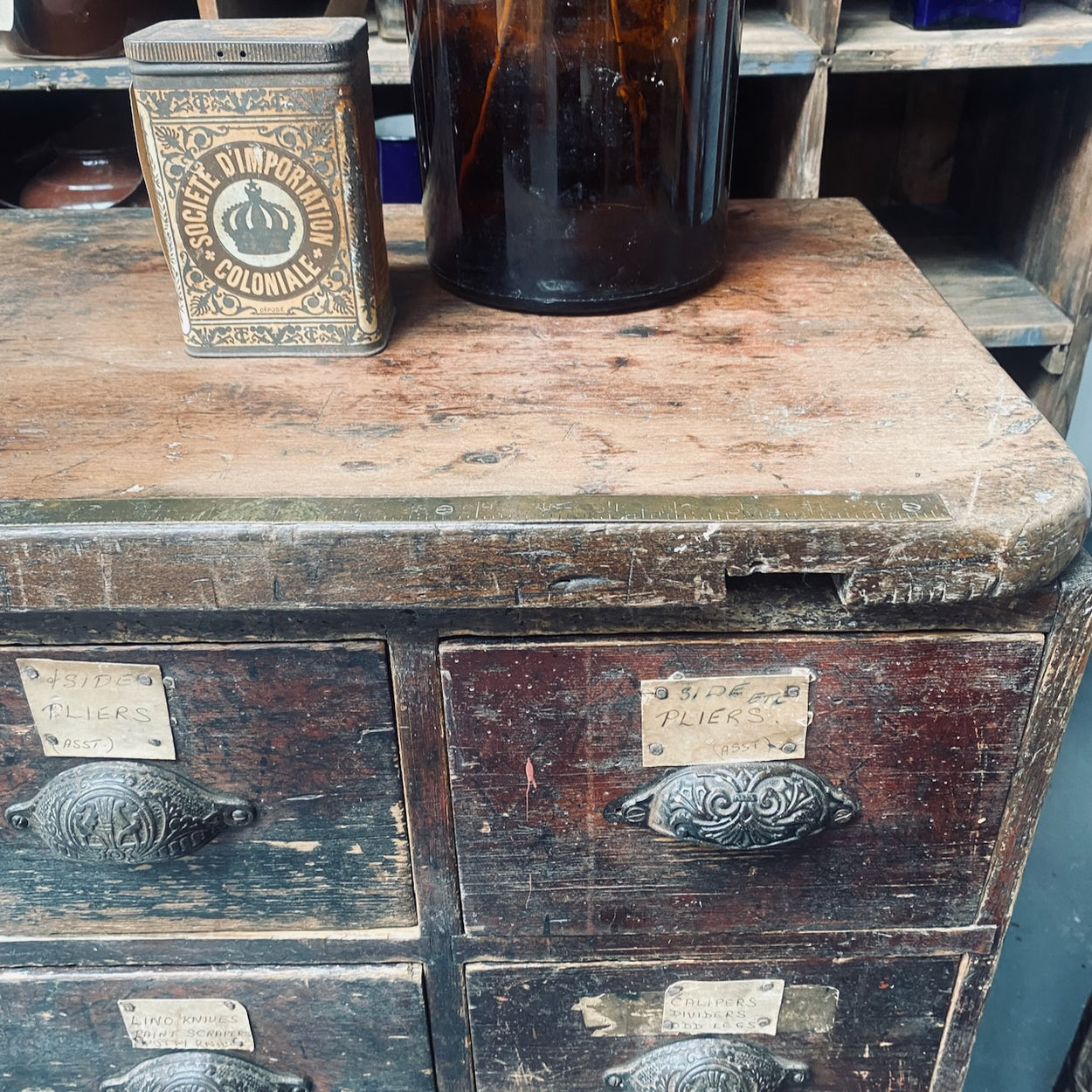 Victorian Ironmongers Shop counter Circa 1890–1910