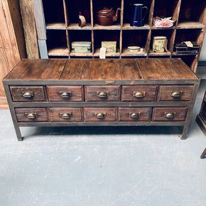 Industrial Storage Unit With Reclaimed Drawers