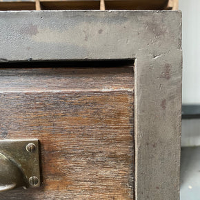 Industrial Storage Unit With Reclaimed Drawers