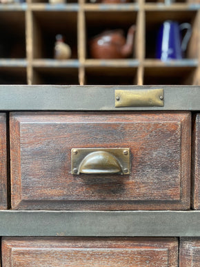 Industrial Storage Unit With Reclaimed Drawers