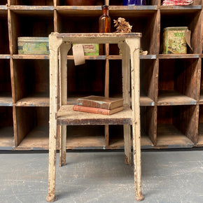 Industrial Cast Iron Side Table