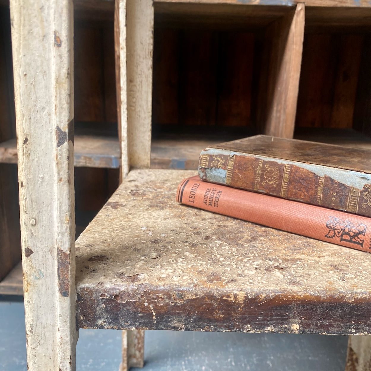 Industrial Cast Iron Side Table