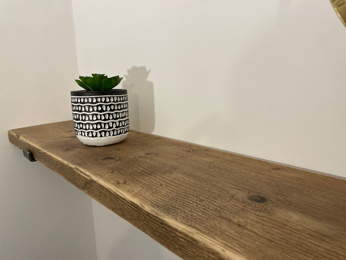Reclaimed Natural Pine Scaffold Board Shelf — Lawson's Yard LTD