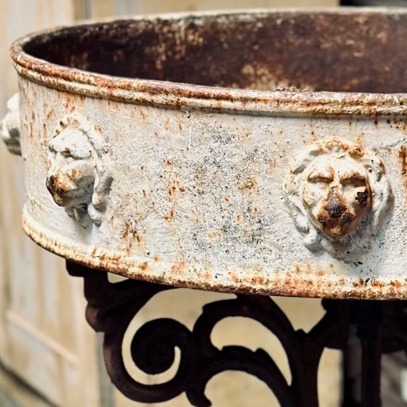 Victorian Cast Iron Planter On Ornate Stand